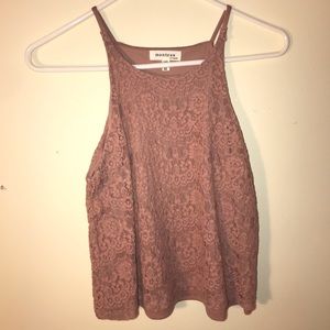 Monteau pink lace tank